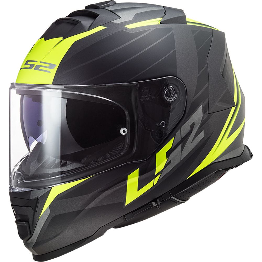 LS2 FF800 Storm Nerve Full Face Helmet Matt Black / Hi-Viz Yellow