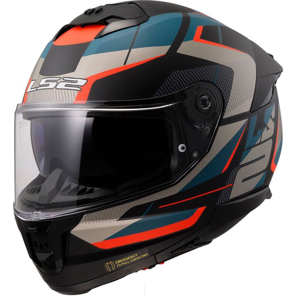 LS2 FF808 Stream 2 ECE 22.06 Full Face Helmet Road Matt Black / Blue