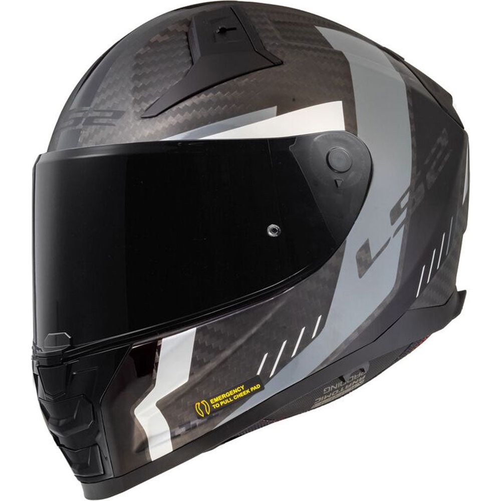 LS2 FF811 Vector 2 Carbon ECE 22.06 Full Face Helmet Grid Matt Black / Grey - FREE UK Shipping, FREE 365 Day Returns | Moto Central