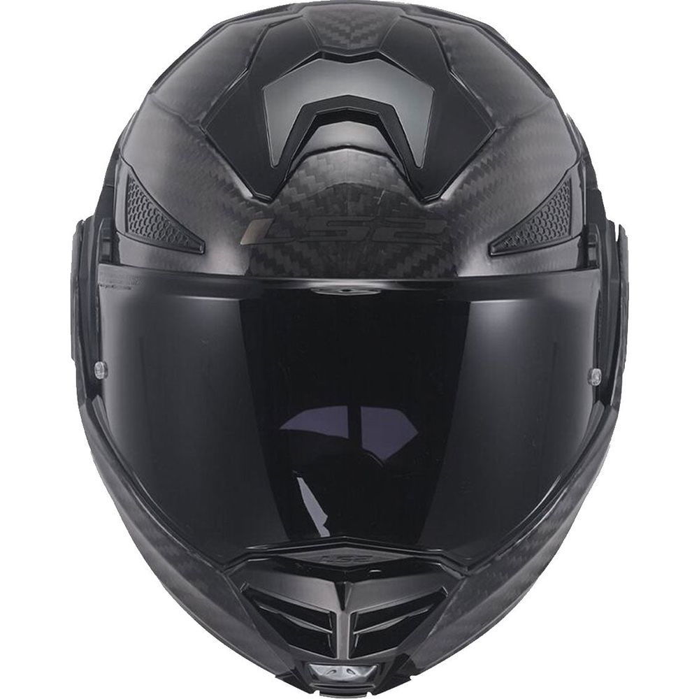 LS2 FF901 Advant X Carbon ECE 22.06 Flip-Up Helmet Solid Carbon With 4X UCS Intercom