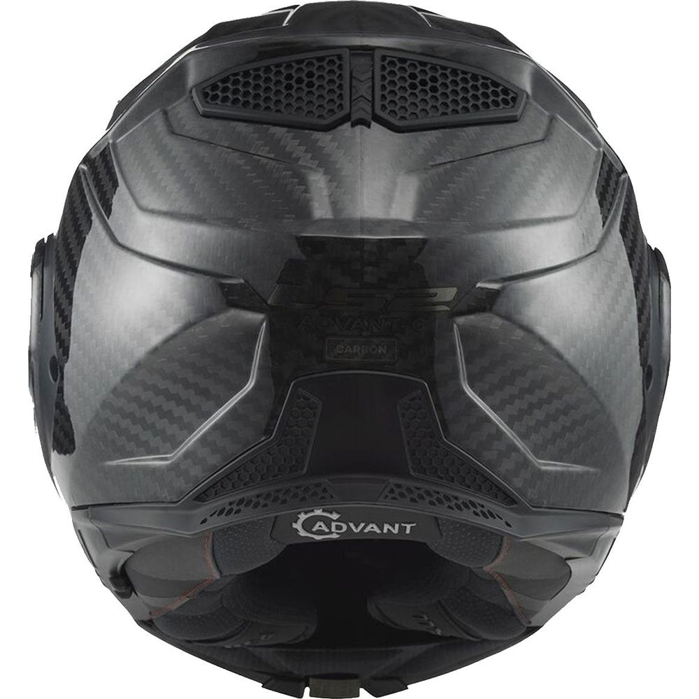 LS2 FF901 Advant X Carbon ECE 22.06 Flip-Up Helmet Solid Carbon With 4X UCS Intercom