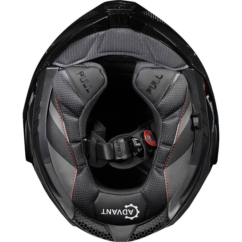 LS2 FF901 Advant X Carbon ECE 22.06 Flip-Up Helmet Solid Carbon With 4X UCS Intercom