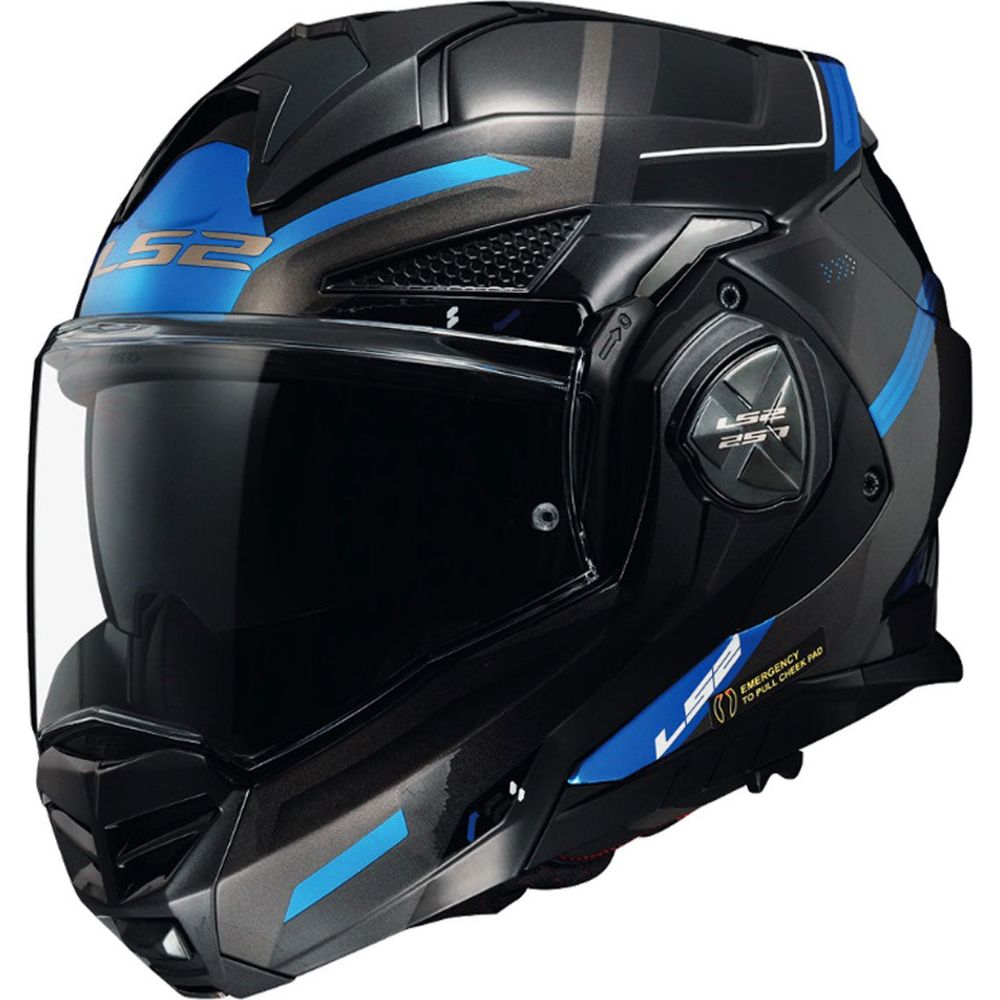 LS2 FF901 Advant X ECE 22.06 Flip-Up Helmet Spectrum Black / Titanium Blue