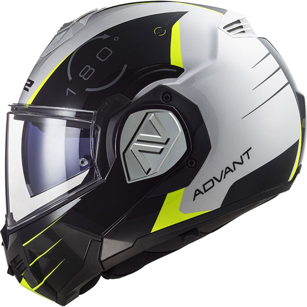 LS2 FF906 Advant ECE 22.06 Flip-Up Helmet Codex White / Black  - FREE UK Shipping, FREE 365 Day Returns | Moto Central