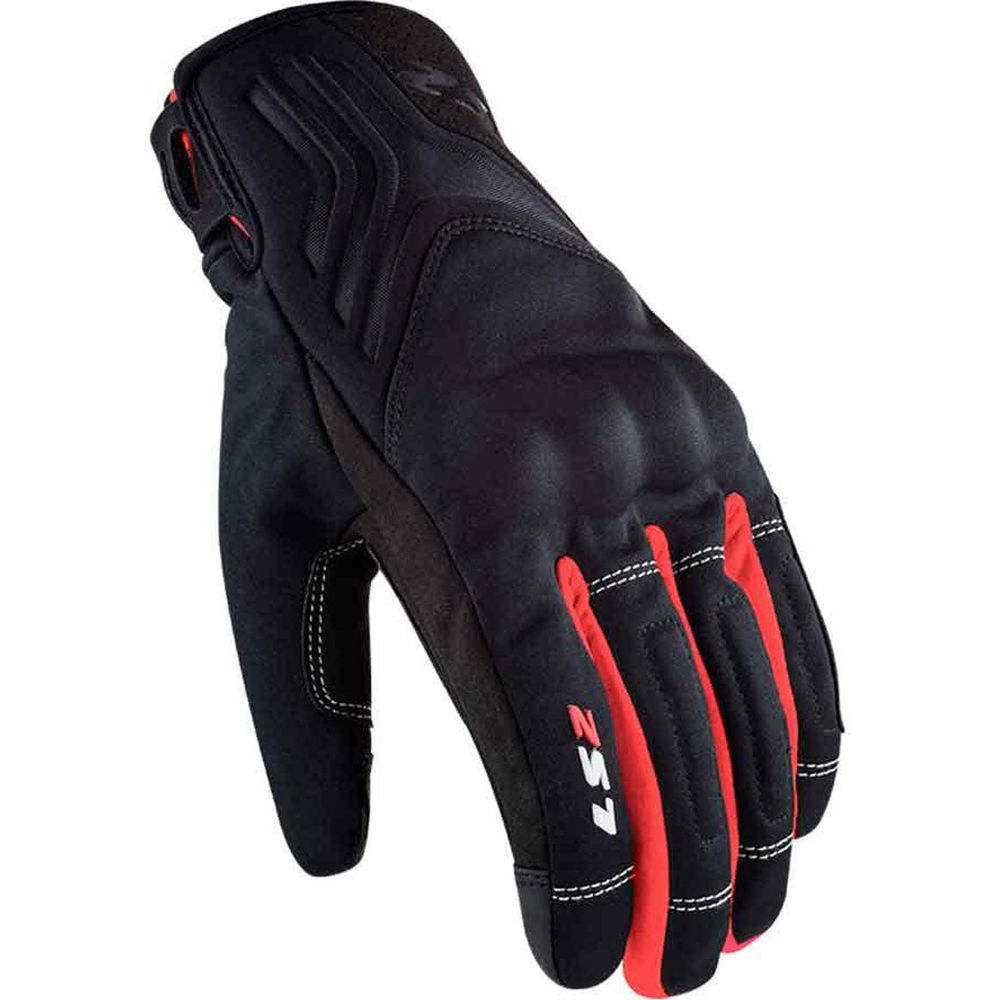 LS2 Jet 2 Textile Gloves Black / Red