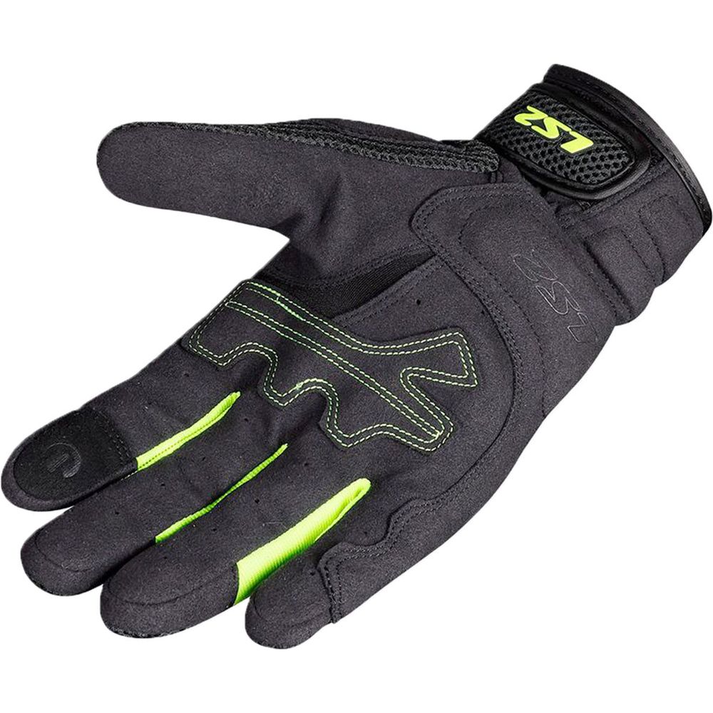 LS2 Kubra Textile Gloves Anthracite / Hi-Viz Yellow - FREE UK Shipping, FREE 365 Day Returns | Moto Central