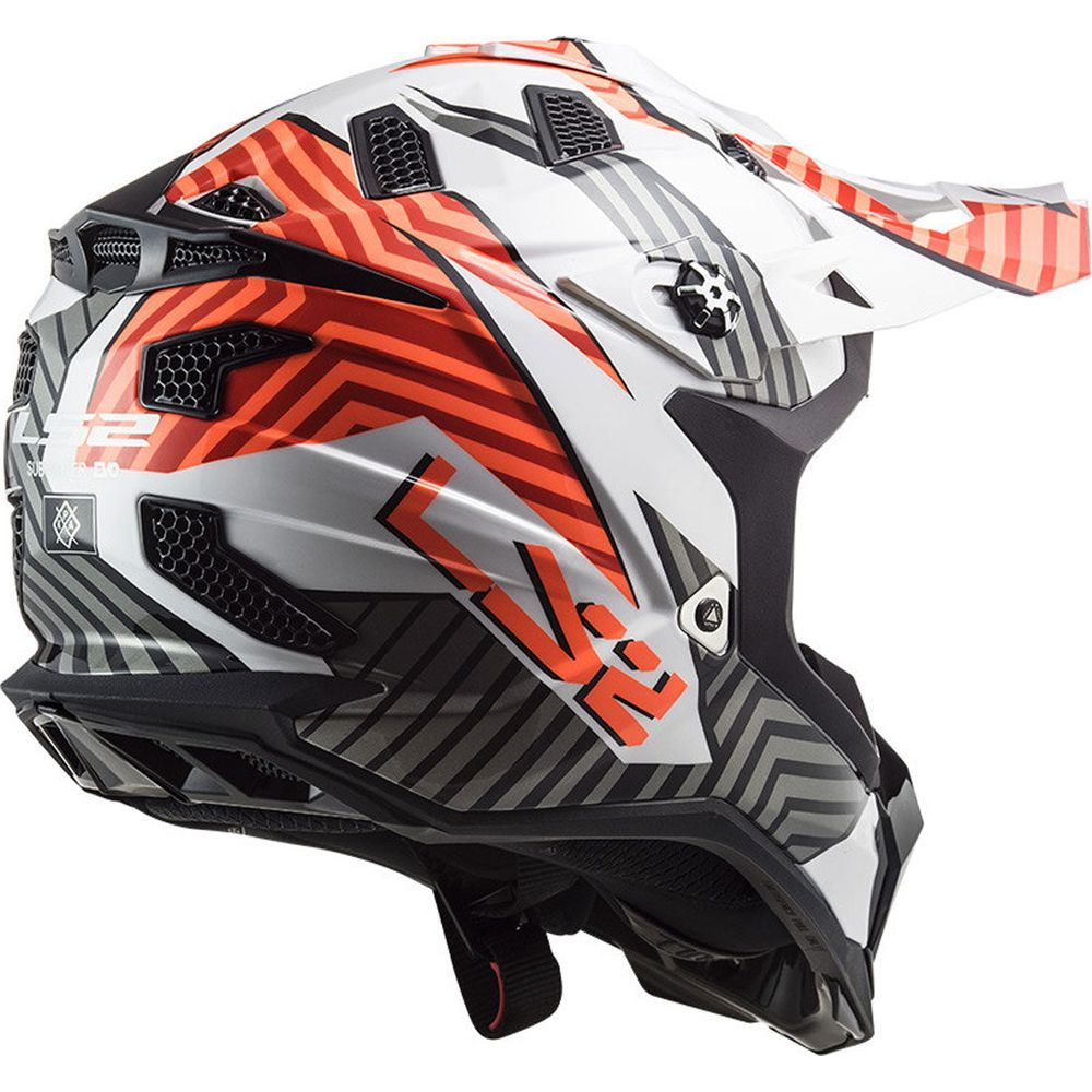 LS2 MX700 Subverter Evo Astro Motocross Helmet White / Orange