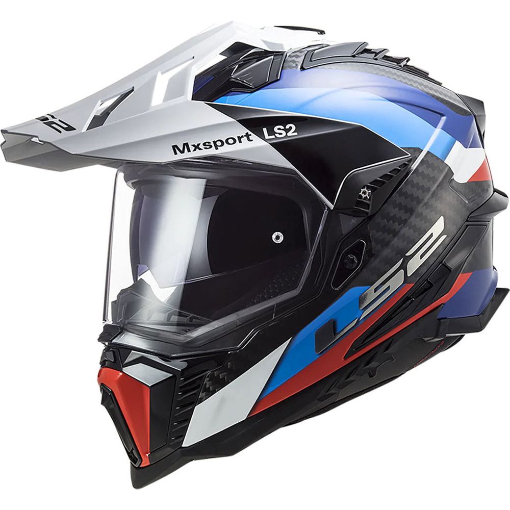 LS2 MX701 Explorer Carbon ECE 22.06 Adventure Helmet Frontier Gloss Black / Blue