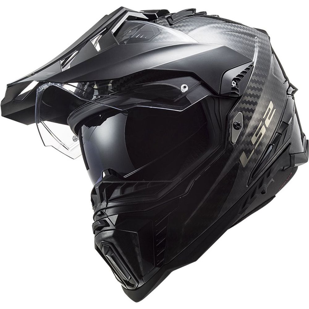 LS2 MX701 Explorer Carbon ECE 22.06 Adventure Helmet Gloss Carbon