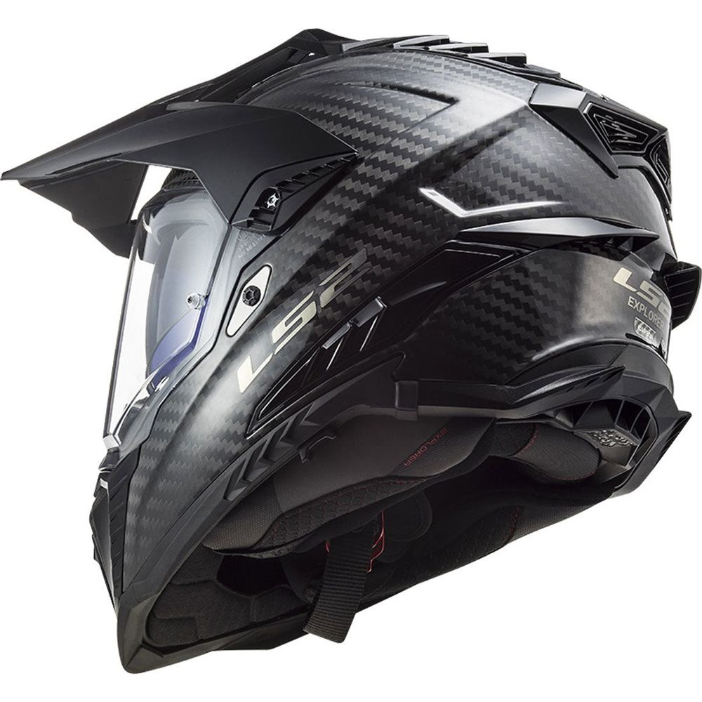 LS2 MX701 Explorer Carbon ECE 22.06 Adventure Helmet Gloss Carbon