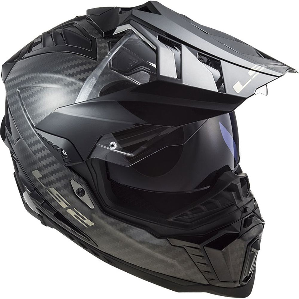 LS2 MX701 Explorer Carbon ECE 22.06 Adventure Helmet Gloss Carbon