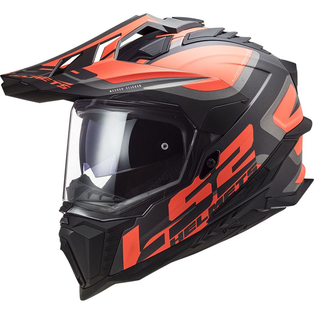 LS2 MX701 Explorer ECE 22.06 Adventure Helmet Alter Matt Black / Fluo Orange