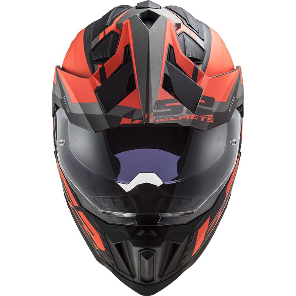 LS2 MX701 Explorer ECE 22.06 Adventure Helmet Alter Matt Black / Fluo Orange