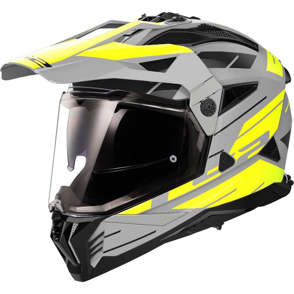 LS2 MX702 Pioneer 2 ECE 22.06 Adventure Helmet Namib Matt Grey / Hi-Viz Yellow