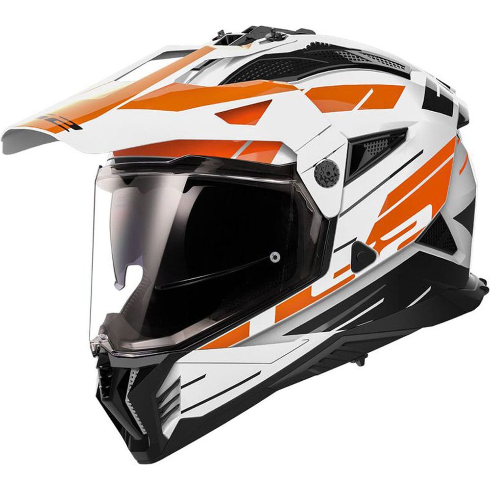 LS2 MX702 Pioneer 2 ECE 22.06 Adventure Helmet Namib White / Orange