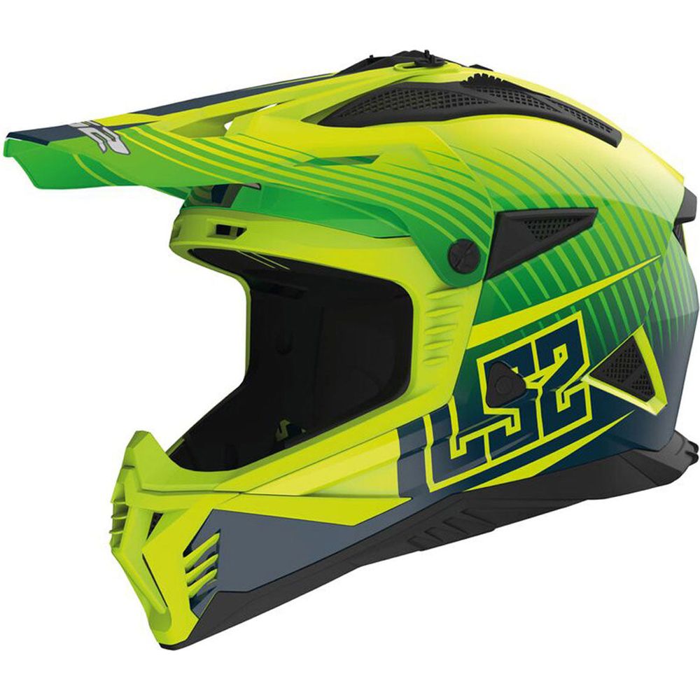 LS2 MX708 Fast 2 ECE 22.06 Motocross Helmet Duck Matt Hi-Viz Green / Hi-Viz Yellow