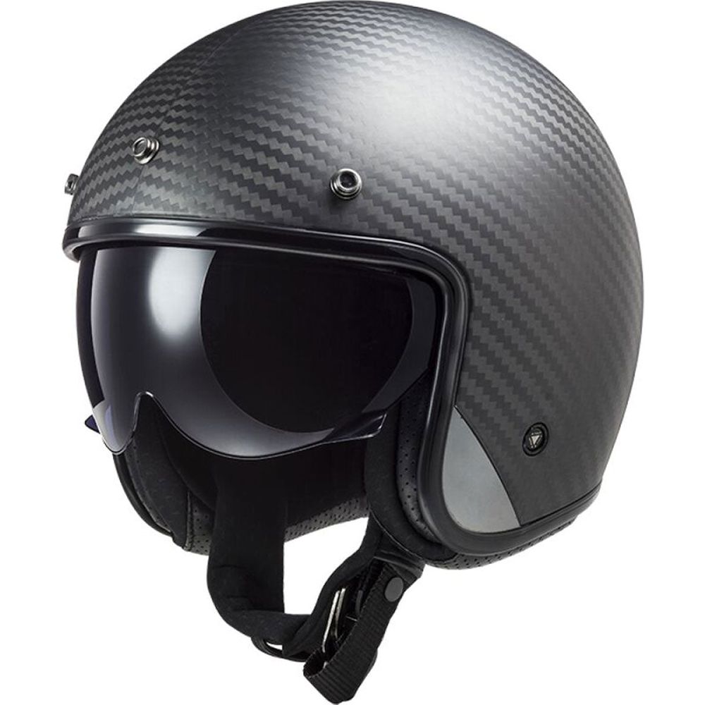 LS2 OF601 Bob 2 Carbon ECE 22.06 Open Face Helmet Carbon - FREE UK Shipping, FREE 365 Day Returns | Moto Central