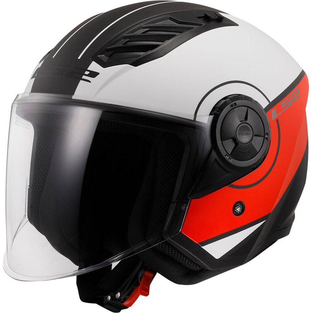 LS2 OF616 Airflow 2 ECE 22.06 Open Face Helmet Cover Matt White / Red