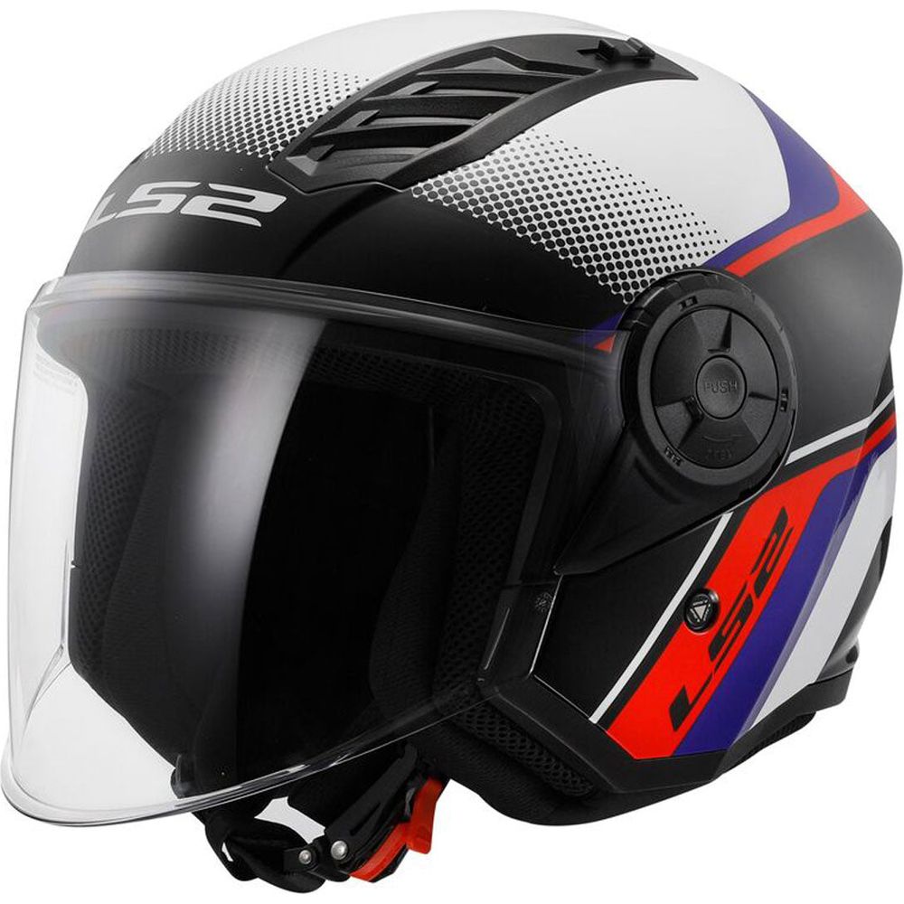 LS2 OF616 Airflow 2 ECE 22.06 Open Face Helmet Rush White / Blue / Red