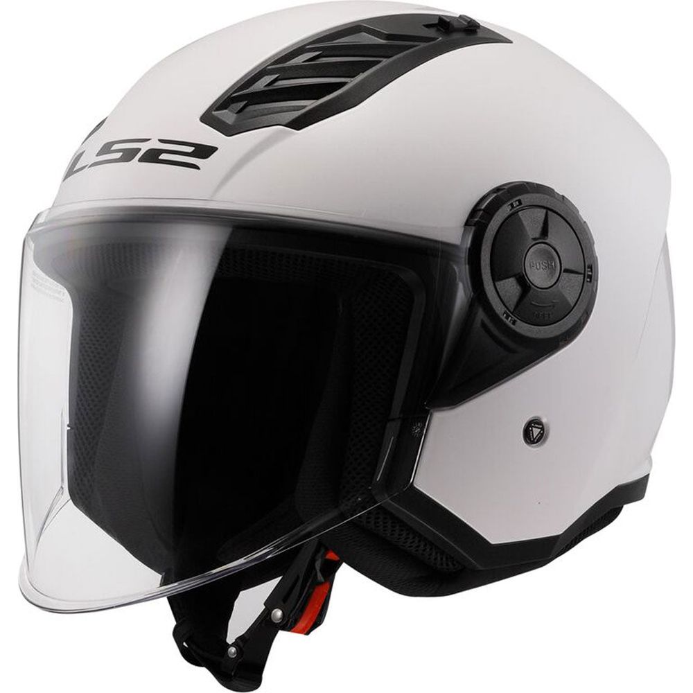 LS2 OF616 Airflow 2 ECE 22.06 Open Face Helmet Solid Gloss White