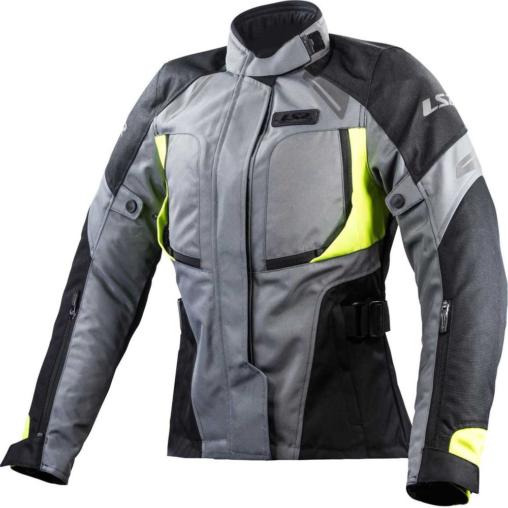 LS2 Phase Ladies Waterproof Touring Textile Jacket Grey / Black / Yellow