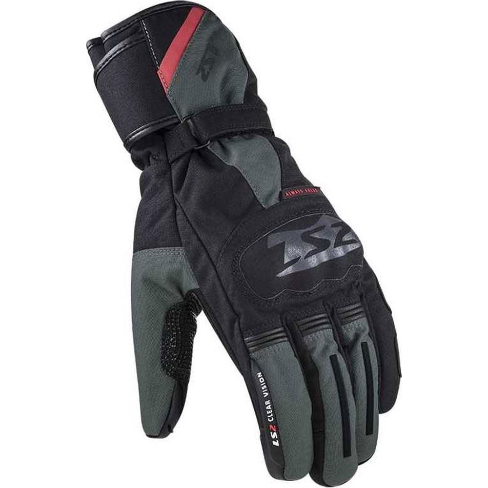 LS2 Snow Textile Gloves Black / Green