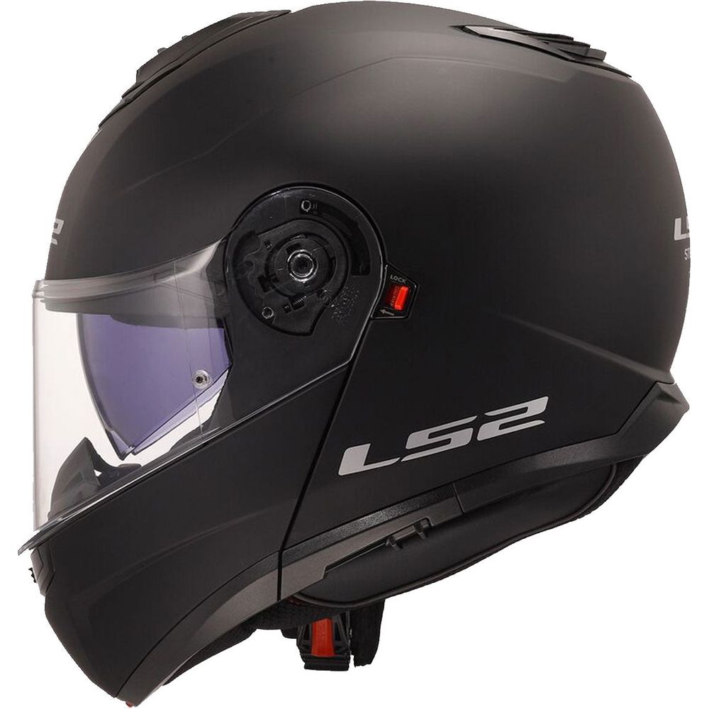 LS2 FF908 Strobe 2 ECE 22.06 Flip-Up Helmet Matt Black - FREE UK Shipping, FREE 365 Day Returns | Moto Central