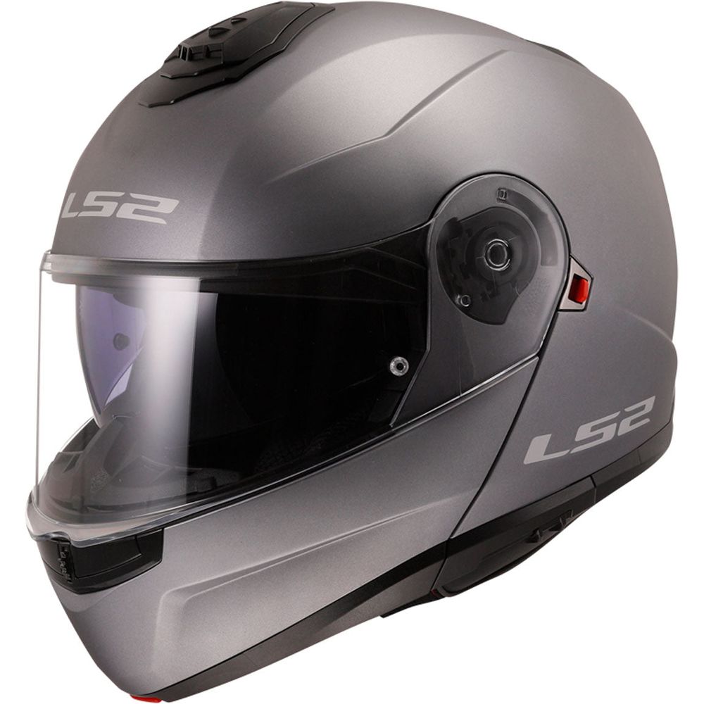 LS2 FF908 Strobe 2 ECE 22.06 Flip-Up Helmet Matt Titanium - FREE UK Shipping, FREE 365 Day Returns | Moto Central