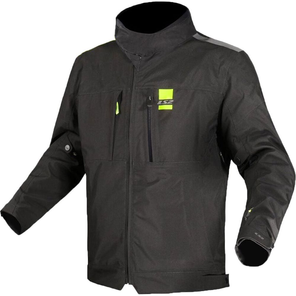 LS2 Titanium Ladies Textile Jacket Black / Hi-Viz Yellow