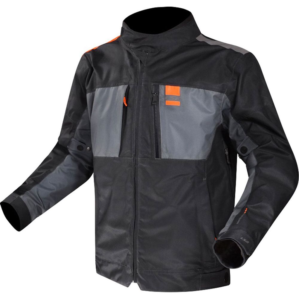 LS2 Titanium Textile Jacket Blue / Hi-Viz Orange