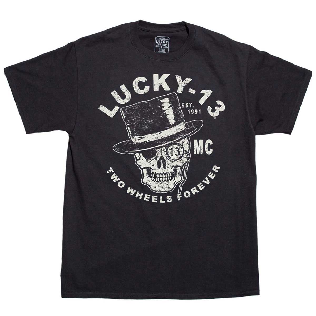 Lucky 13 2 Wheel Hatter T-Shirt Black