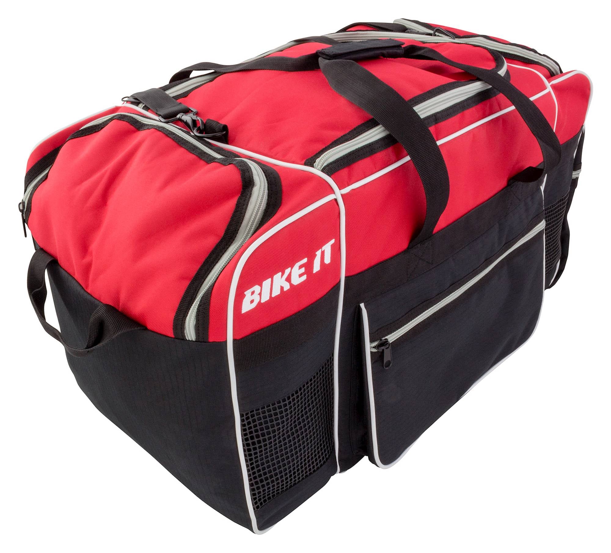 Bike It Luggage Midi Kit Bag Black / Red With Rollaway Changing Mat