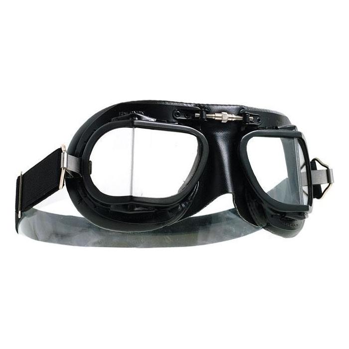 Halcyon Mark 9 Classic Premium Leather Racing Goggle Black 3922-1