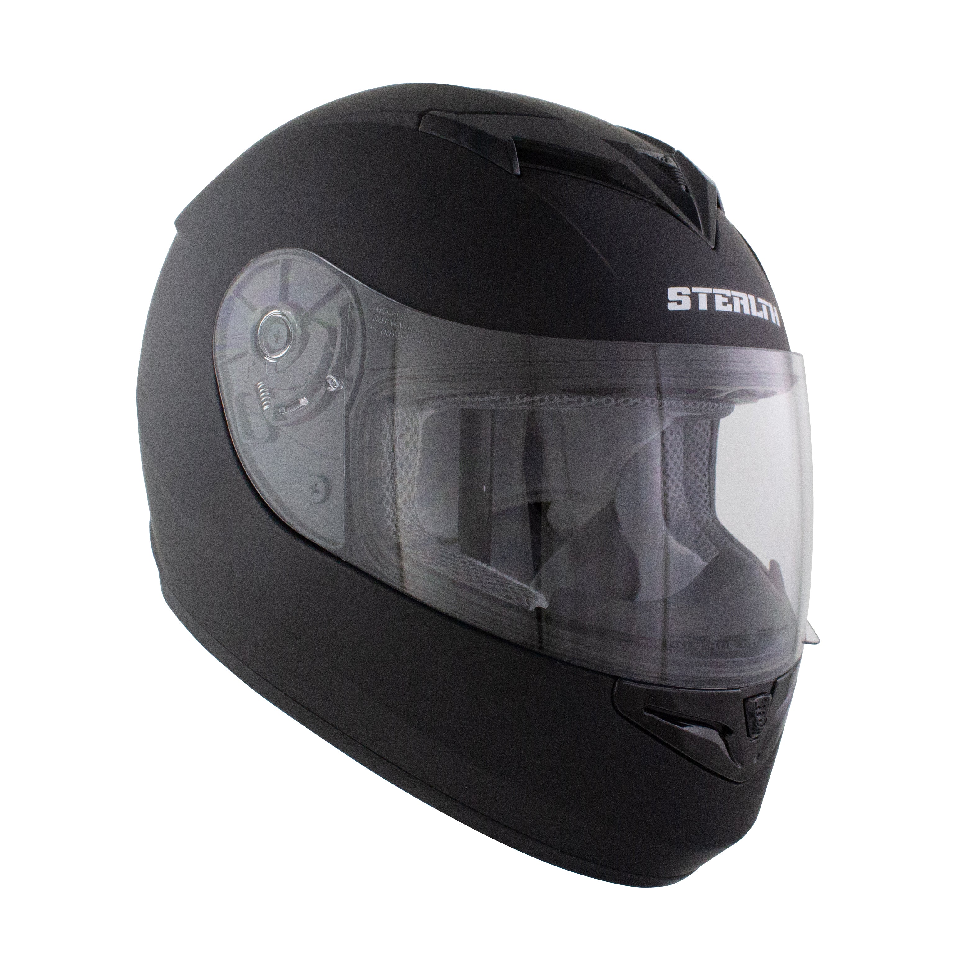 Stealth V121 Full Face Helmet Matt Black  - FREE UK Delivery - Moto Central