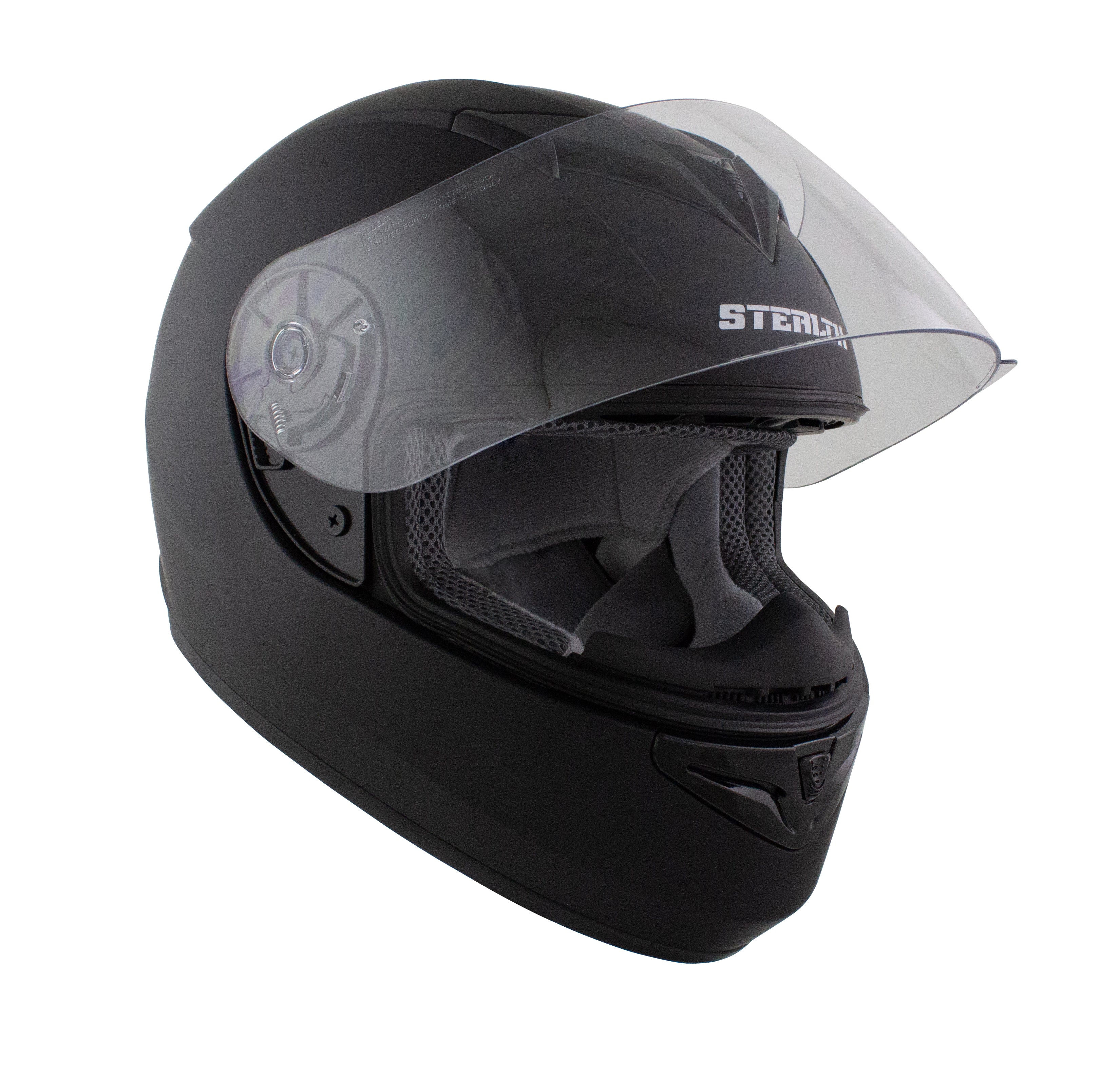 Stealth V121 Full Face Helmet Matt Black - FREE UK Shipping, FREE 365 Day Returns | Moto Central