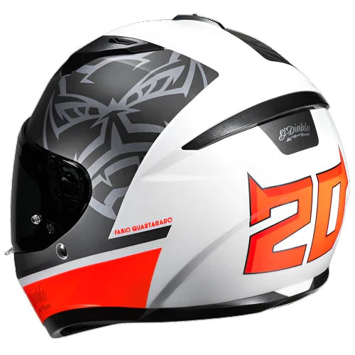 HJC C10 Fabio Quartararo 20 Full Face Helmet MC1SF Black / White / Red  - FREE UK Delivery - Moto Central