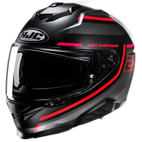 HJC I71 Fabio Quartararo 20 Full Face Helmet MC1SF Black / Red - FREE UK Shipping, FREE 365 Day Returns | Moto Central