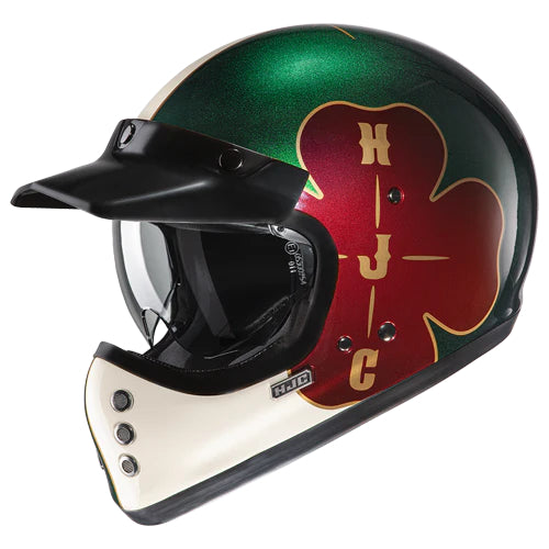 HJC V60 Ofera Full Face Helmet MC4 Green - FREE UK Shipping, FREE 365 Day Returns | Moto Central