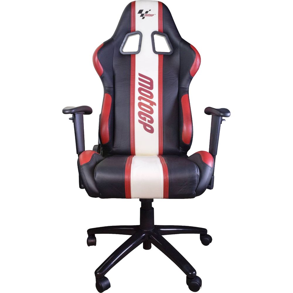 MotoGP Team Chair With Armrests Red / White / Black - FREE UK Shipping, FREE 365 Day Returns | Moto Central