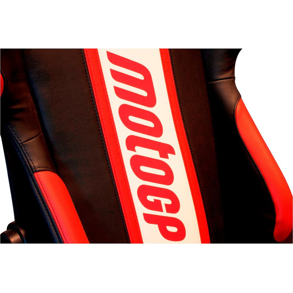 MotoGP Team Chair With Armrests Red / White / Black - FREE UK Shipping, FREE 365 Day Returns | Moto Central