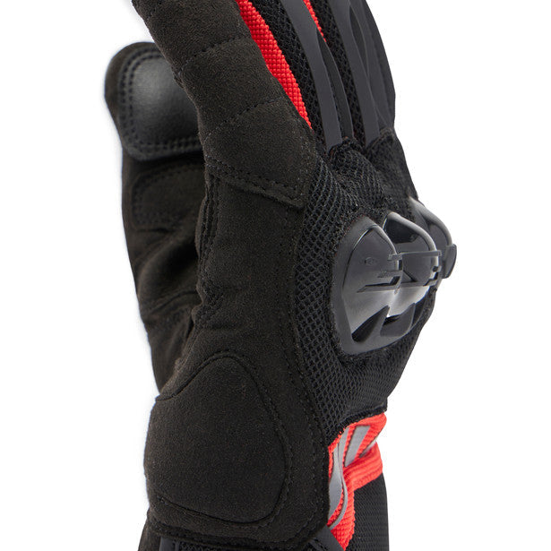 Dainese MIG 3 Air Textile Gloves Black / Lave Red