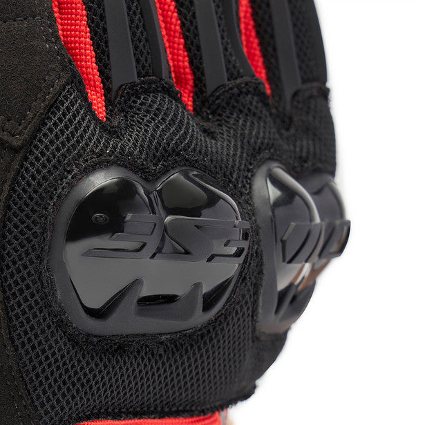 Dainese MIG 3 Air Textile Gloves Black / Lave Red