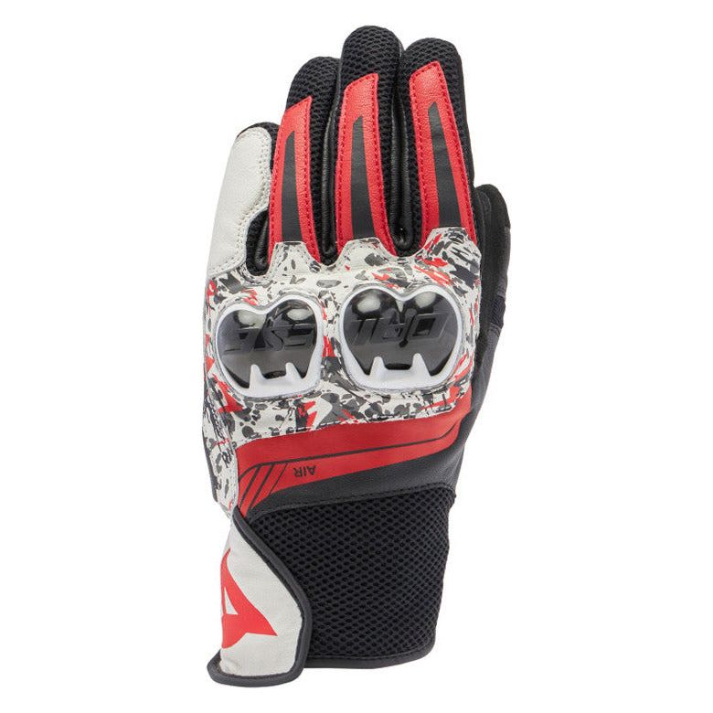 Dainese MIG 3 Leather Gloves Black / Red / White  - FREE UK Delivery - Moto Central