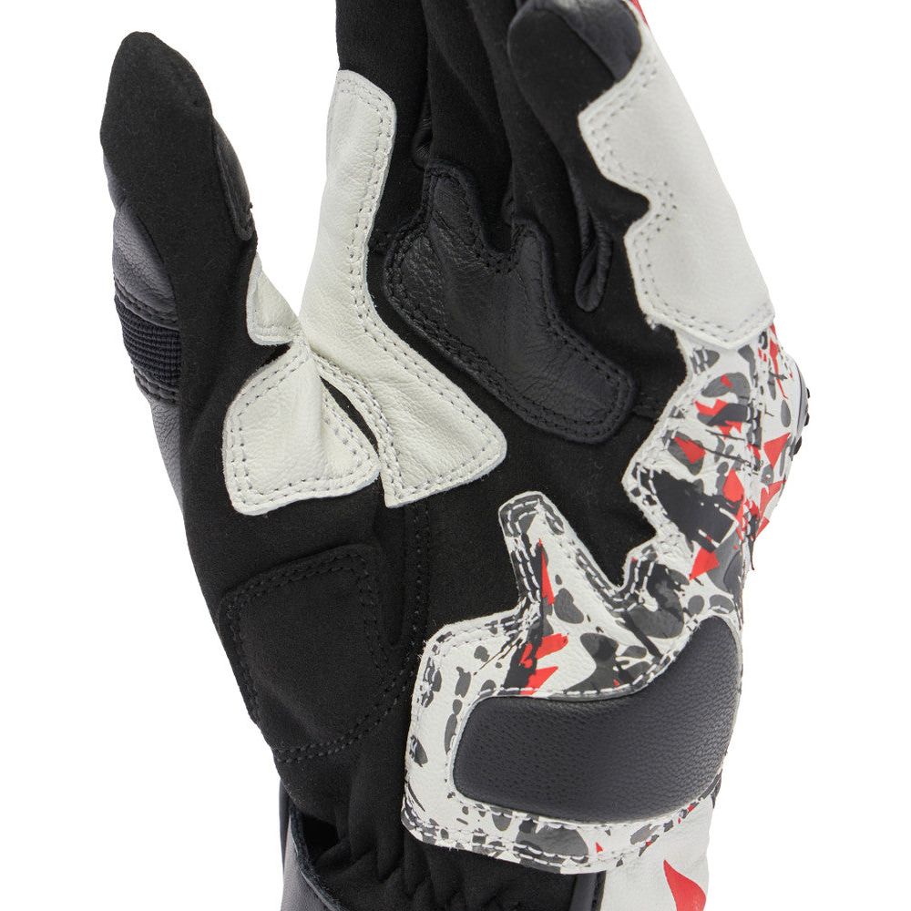 Dainese MIG 3 Leather Gloves Black / Red / White  - FREE UK Delivery - Moto Central