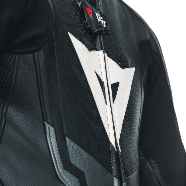 Dainese Misano 3 D-Air One Piece Perforated Leather Suit Black / Anthracite / Fluo Yellow