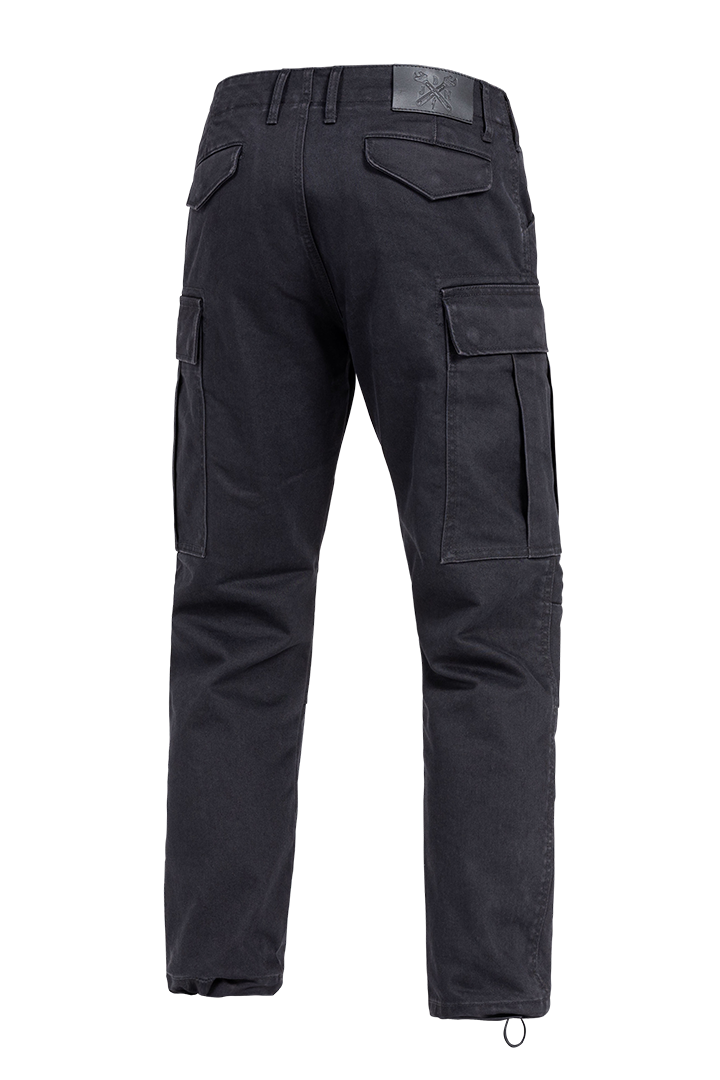 John Doe Regular Protective Cargo Trouser Mono Black / Black - FREE UK Shipping, FREE 365 Day Returns | Moto Central