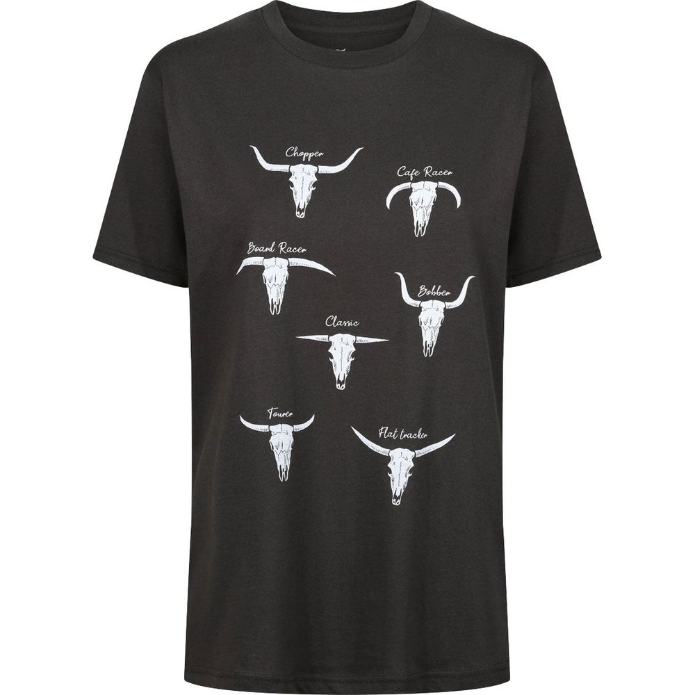 MotoBull Bull Types T-Shirt Ash Black