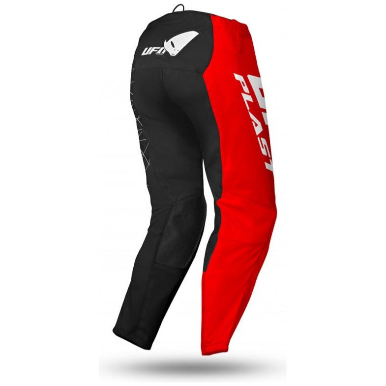 UFO Tecno MX Trouser Black / Red - FREE UK Shipping, FREE 365 Day Returns | Moto Central