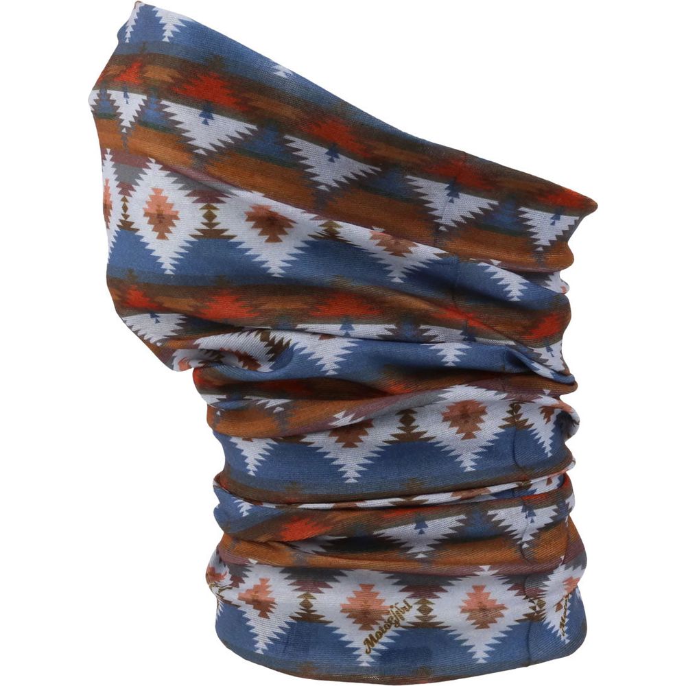 MotoGirl Aztec Ladies Bandana Blue / Brown