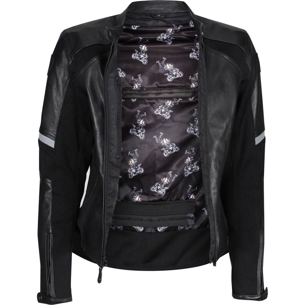 MotoGirl Fiona Ladies Leather Jacket Black